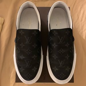 Louis Vuitton Monogram Eclipse Slip On Sneakers